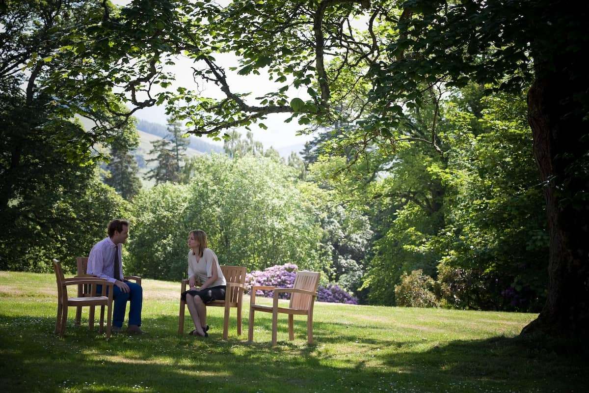 Castle Craig Outdoor Bench Talking