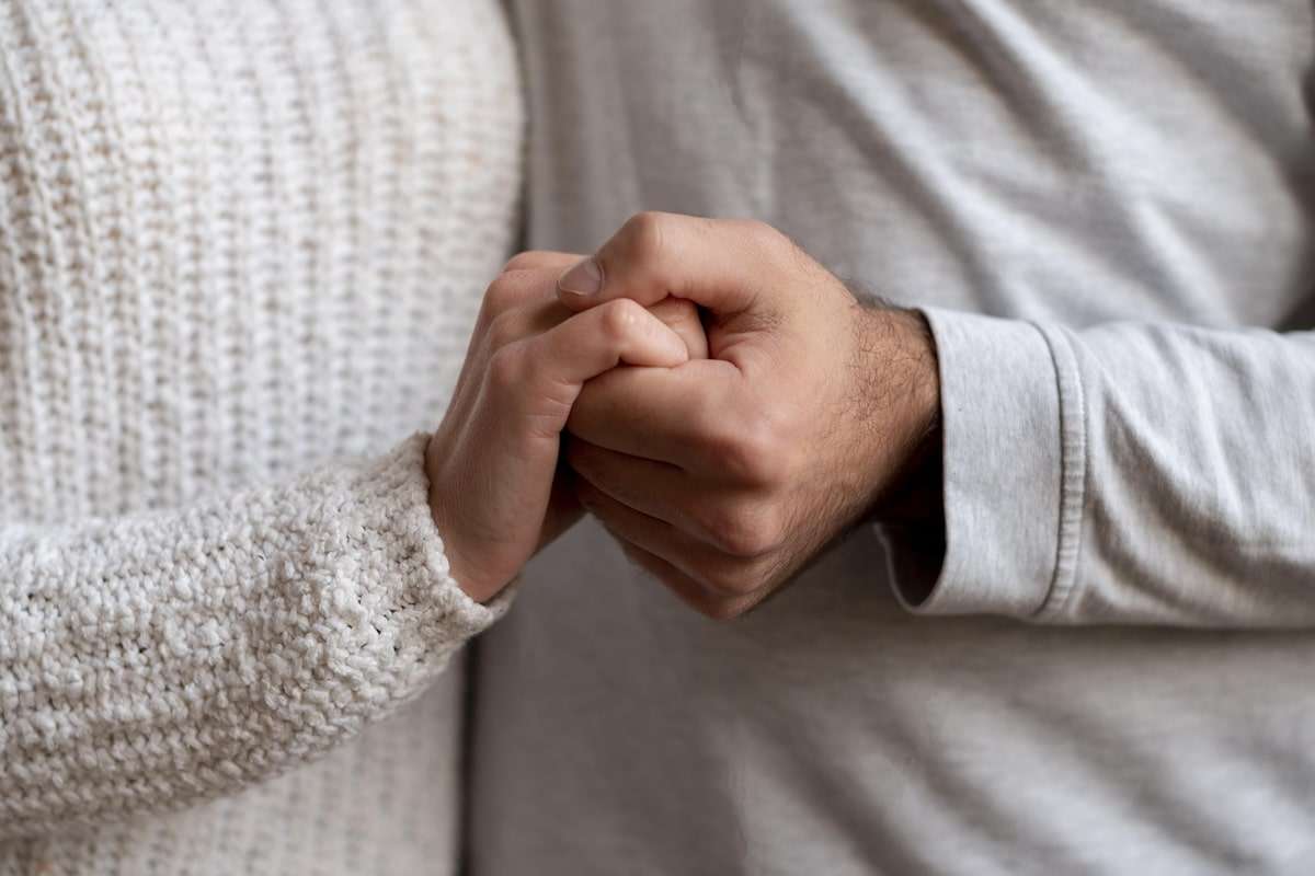 Close Up Couple Holding Hands