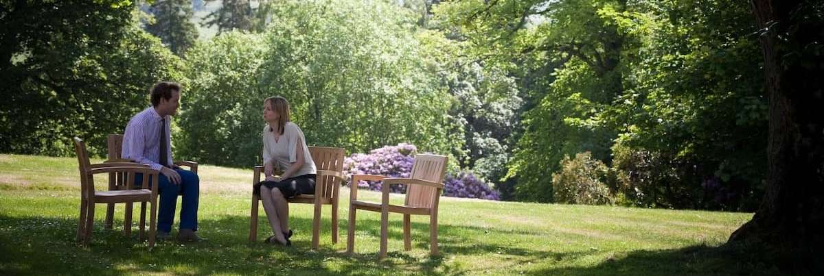 Castle Craig Outdoor Bench Talking Wide
