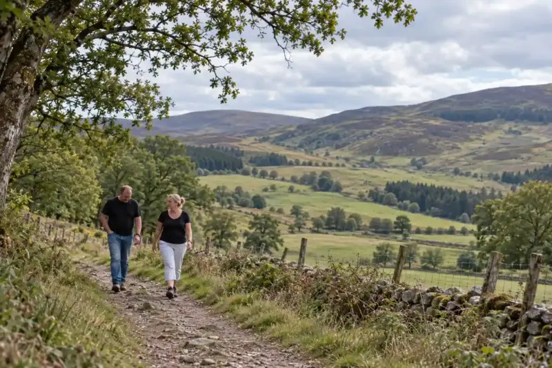 Countryside walk at rehab in Scotland